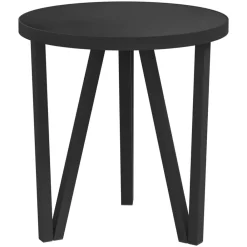 vidaXL Mesas-Mesita de centro MDF negra Ø35 cm