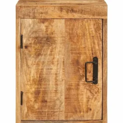 vidaXL Mesas-Mesita de Noche 2 pcs Marrón Madera de mango maciza