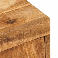 vidaXL Mesas-Mesita de Noche 2 pcs Marrón Madera de mango maciza