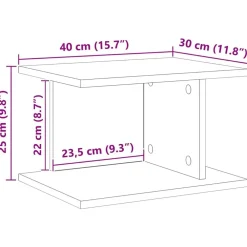 vidaXL Mesas-Mesita de Noche 40 x 30 x 25 cm Madera de ingeniería