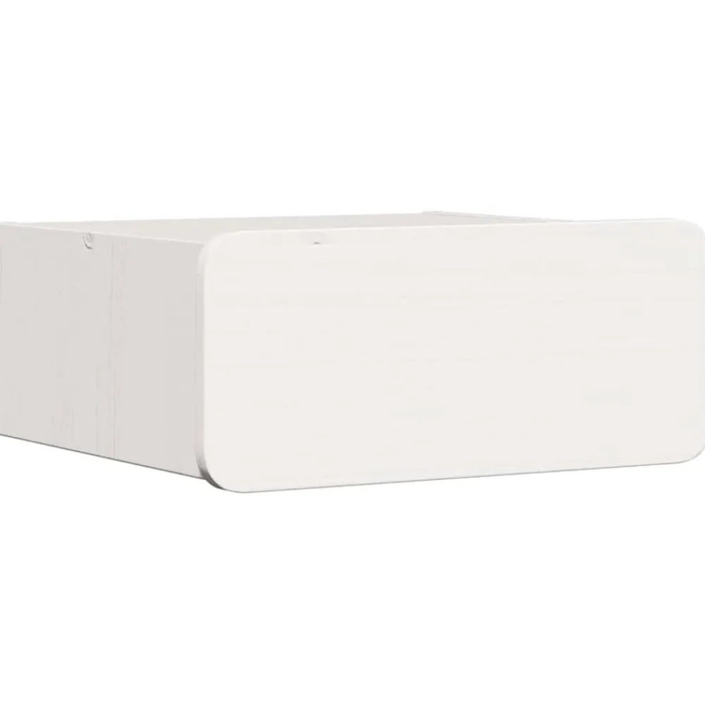 vidaXL Mesita de Noche 39 x 34 x 16,5 cm Madera maciza de pino White Best