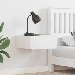 vidaXL Mesita de Noche 39 x 34 x 16,5 cm Madera maciza de pino White Best