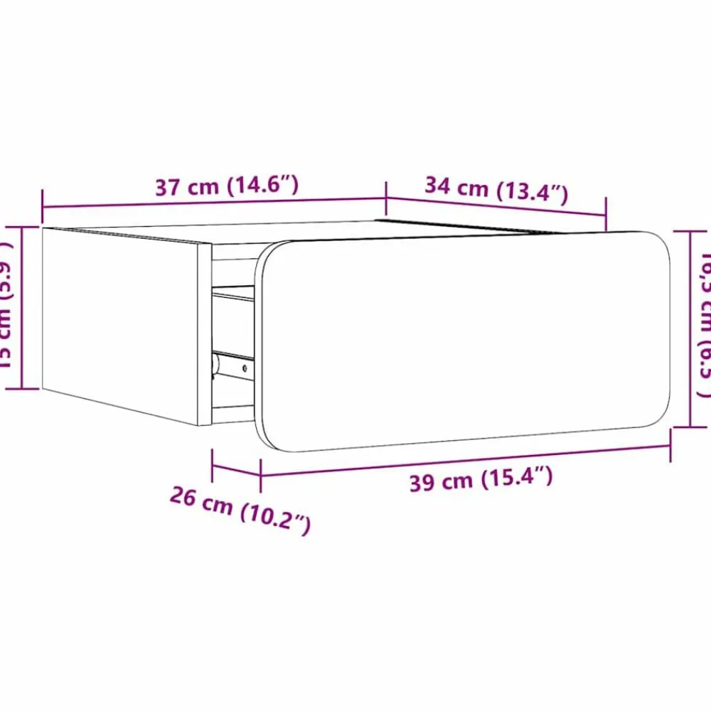 vidaXL Mesita de Noche 39 x 34 x 16,5 cm Madera maciza de pino White Best