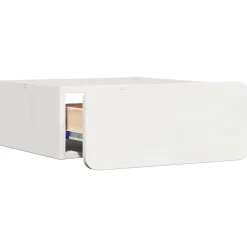 vidaXL Mesita de Noche 39 x 34 x 16,5 cm Madera maciza de pino White Best