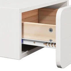 vidaXL Mesita de Noche 39 x 34 x 16,5 cm Madera maciza de pino White Best