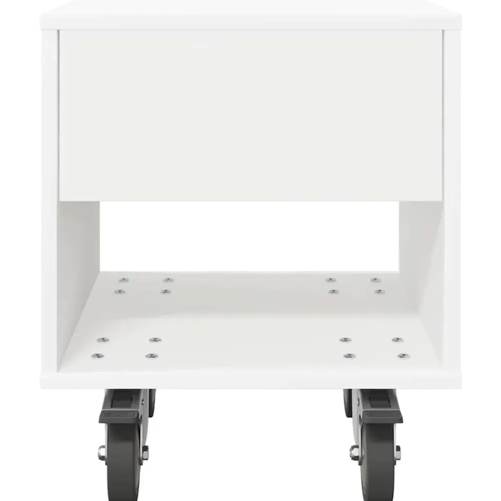 vidaXL Mesita de Noche 40,5 x 40 x 48 cm Madera de ingeniería White Online