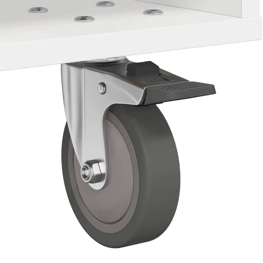 vidaXL Mesita de Noche 40,5 x 40 x 48 cm Madera de ingeniería White Online