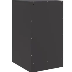 vidaXL Mesita de noche acero negra 34,5x39x62 cm Negro Discount