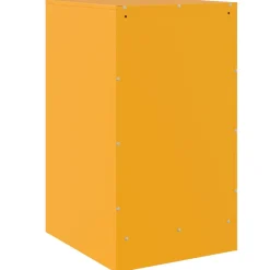 vidaXL Mesita de noche acero 34,5x39x62 cm Amarillo mostaza Sale