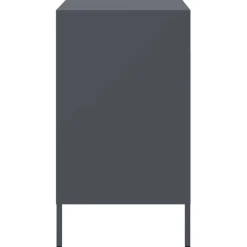 vidaXL Mesita de noche acero gris 36x39x68 cm Antracita Discount