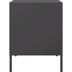 vidaXL Mesita de noche acero 36x39x50,5 cm Negro Online