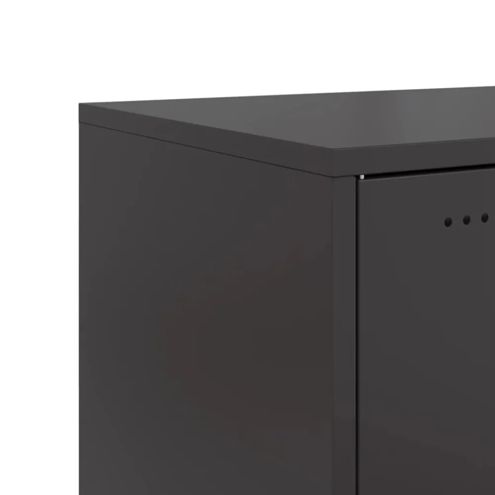 vidaXL Mesita de noche acero negra 36x39x78 cm Negro Sale
