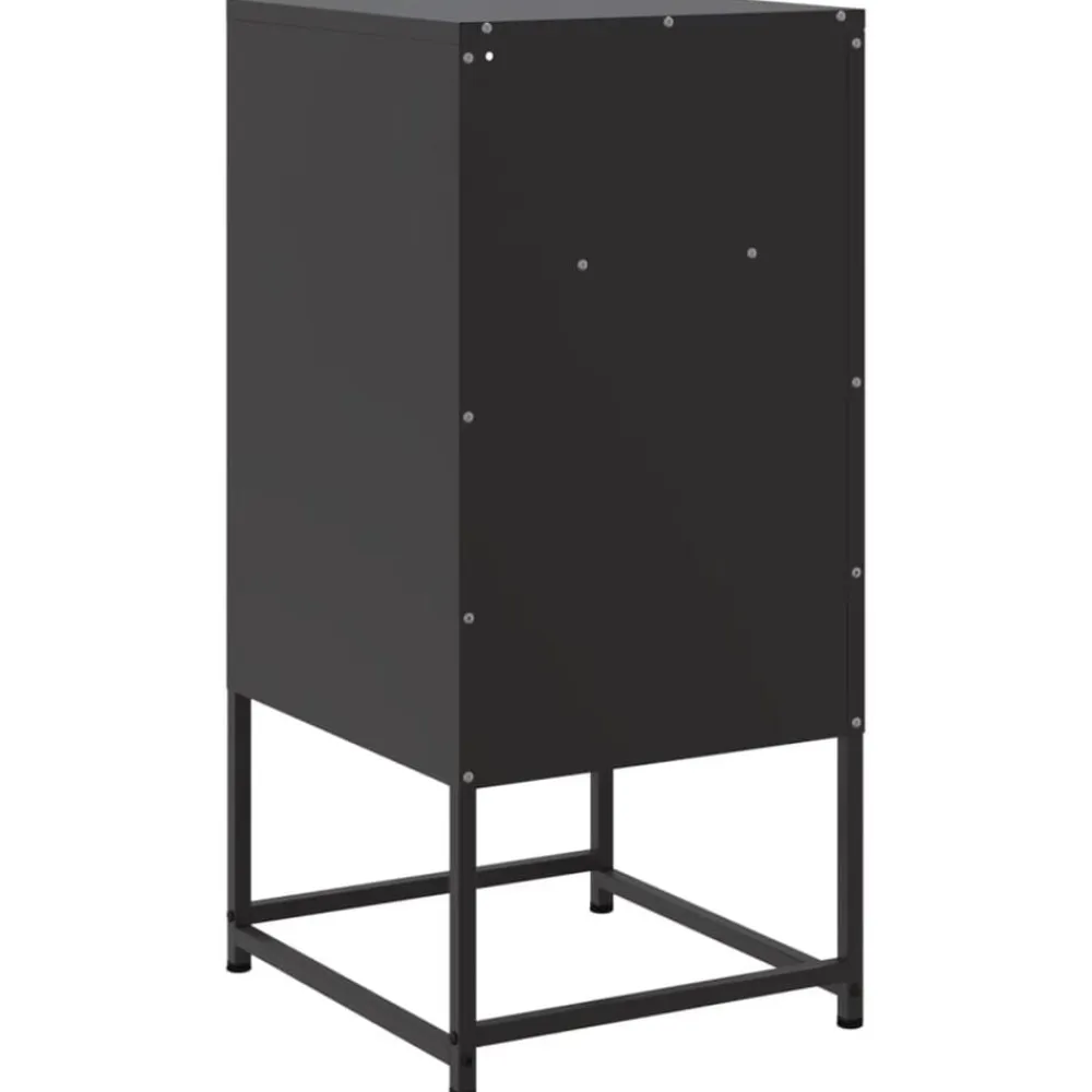 vidaXL Mesita de noche acero negra 36x39x78 cm Negro Sale