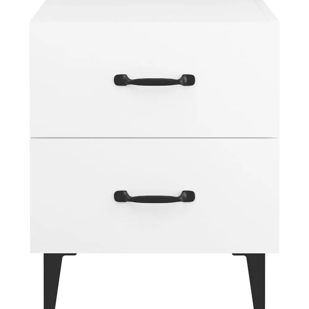 vidaXL Mesita de noche blanca 40x35x47,5 cm Blanco Clearance