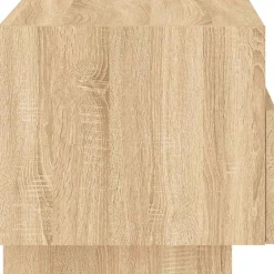 vidaXL Mesita de noche con luces LED 40x39x37 cm Roble Sonoma