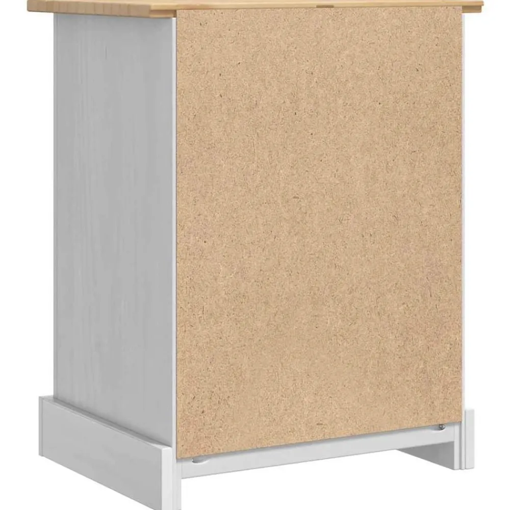 vidaXL Mesita de Noche Corona 53 x 39 x 66 cm Madera de pino macizo Clearance
