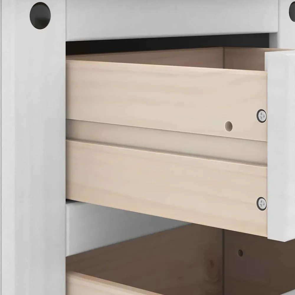 vidaXL Mesita de Noche Corona 53 x 39 x 66 cm Madera de pino macizo Clearance