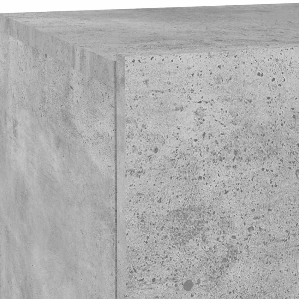 vidaXL Mesas-Mesita de noche con luces LED gris hormigón 70x36x40,5 cm