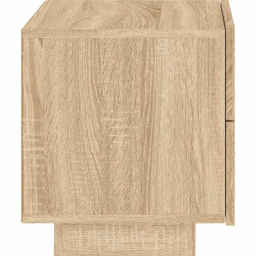 vidaXL Mesas-Mesita de noche con luces LED 70x36x40,5 cm