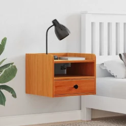 vidaXL Mesita de Noche con cajón Marrón cera 38 x 36 x 29,5 cm Marr&oacute;n cera Sale