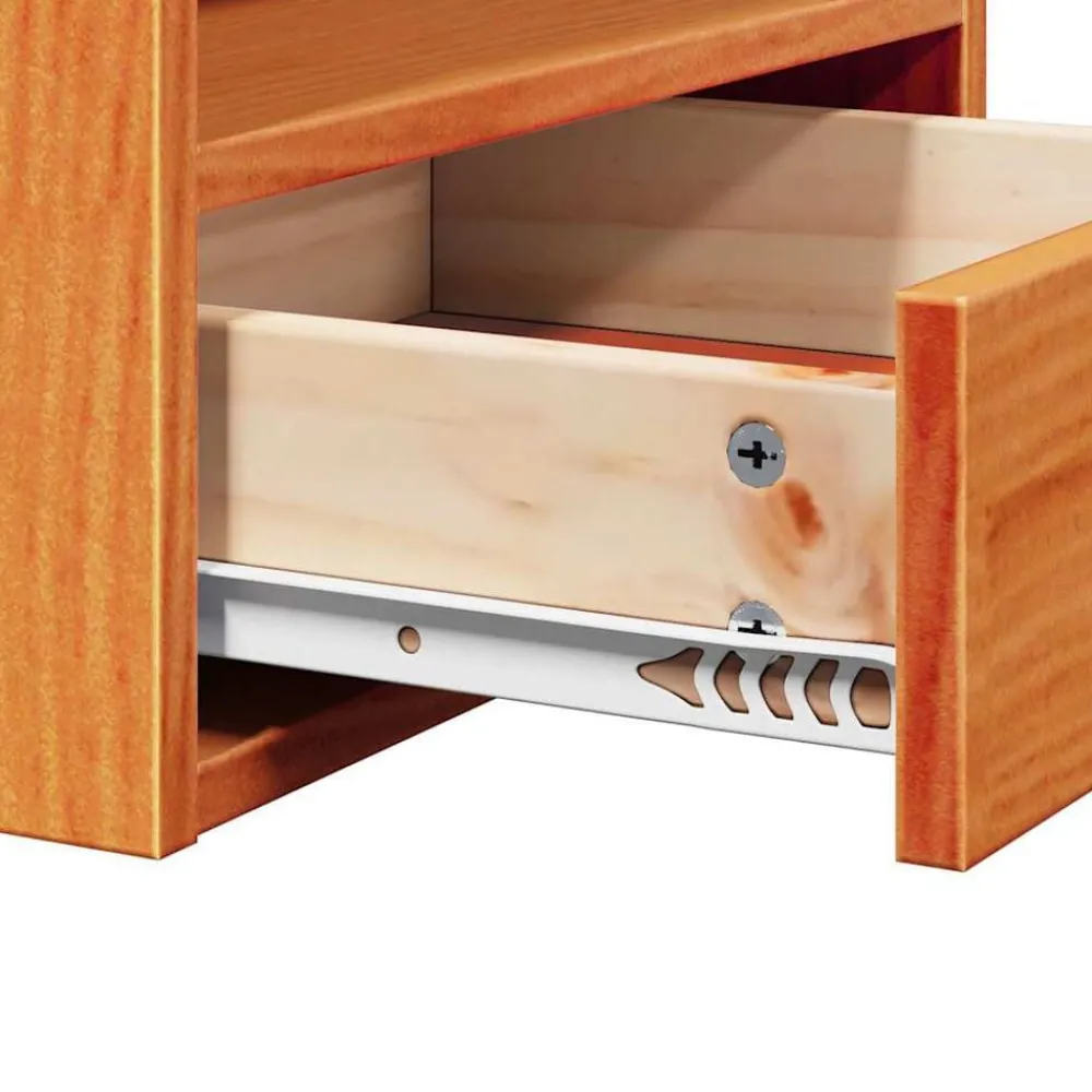 vidaXL Mesita de Noche con cajón Marrón cera 38 x 36 x 29,5 cm Marrón cera Sale