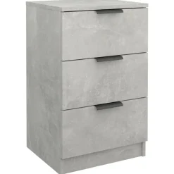 vidaXL Mesita de noche color gris hormigón 40x36x65 cm Gris hormigón Discount