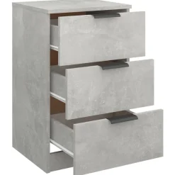 vidaXL Mesita de noche color gris hormigón 40x36x65 cm Gris hormig&oacute;n Discount