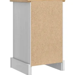 vidaXL Mesita de Noche Corona 35 x 32,5 x 58 cm Madera de pino macizo Online