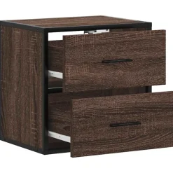 vidaXL Mesas-Mesita de noche de pared color roble marrón 40x31x39,5 cm