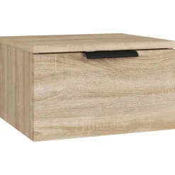 vidaXL Mesita de noche de pared color 34x30x20 cm Roble Sonoma Best