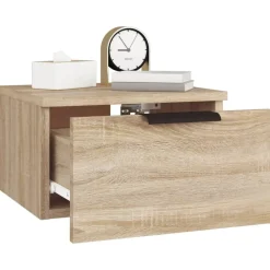 vidaXL Mesita de noche de pared color 34x30x20 cm Roble Sonoma Best