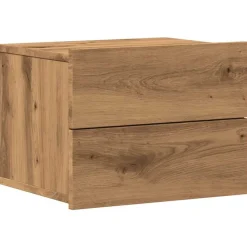 vidaXL Mesita de noche de pared color 40x32x30 cm Roble artisan Clearance