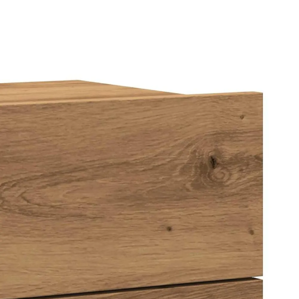vidaXL Mesita de noche de pared color 40x32x30 cm Roble artisan Clearance
