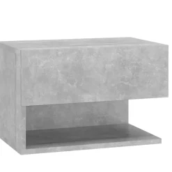 vidaXL Mesita de noche de pared color gris hormigón Gris hormigón Best