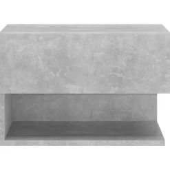 vidaXL Mesita de noche de pared color gris hormigón Gris hormig&oacute;n Best