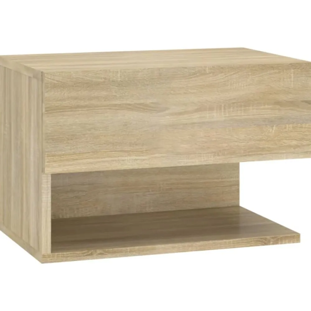 vidaXL Mesita de noche de pared Roble Sonoma Discount