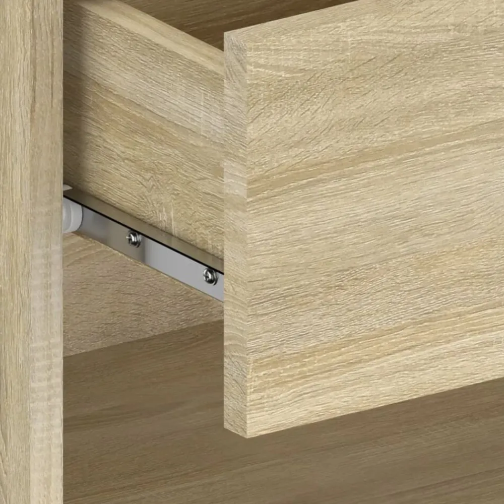 vidaXL Mesita de noche de pared Roble Sonoma Discount
