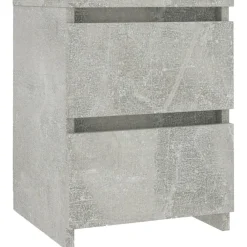 vidaXL Mesita de noche de aglomerado gris hormigón 30x30x40 cm Gris hormigón Discount