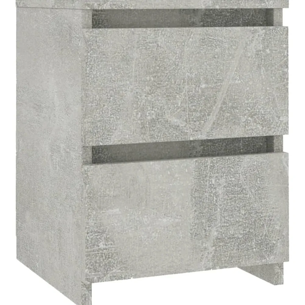 vidaXL Mesita de noche de aglomerado gris hormigón 30x30x40 cm Gris hormigón Discount