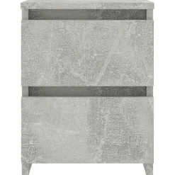 vidaXL Mesita de noche de aglomerado gris hormigón 30x30x40 cm Gris hormigón Discount