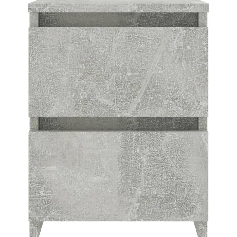 vidaXL Mesita de noche de aglomerado gris hormigón 30x30x40 cm Gris hormigón Discount