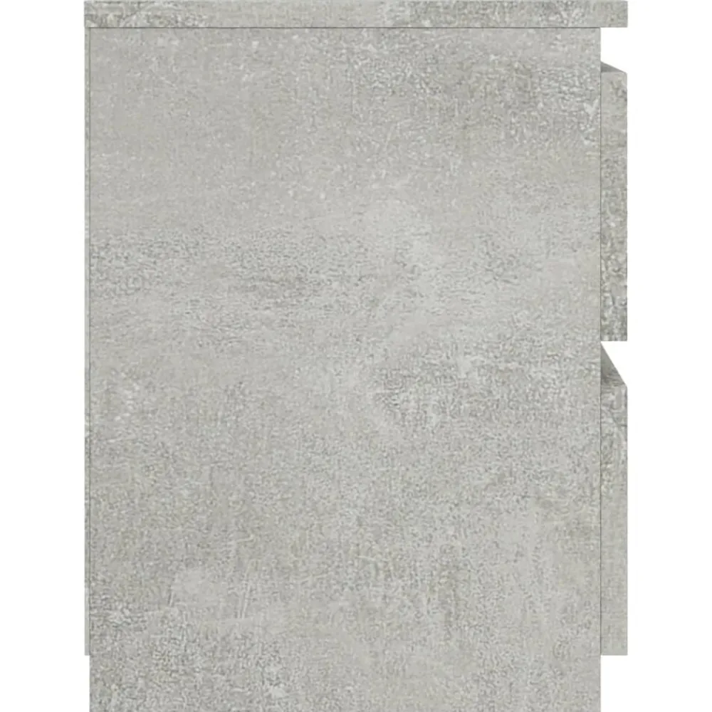 vidaXL Mesita de noche de aglomerado gris hormigón 30x30x40 cm Gris hormigón Discount