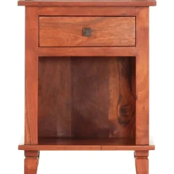 vidaXL Mesas-Mesita de noche de madera maciza de acacia 40x30x50 cm