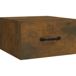 vidaXL Mesita de noche de pared 35x35x20 cm Roble ahumado