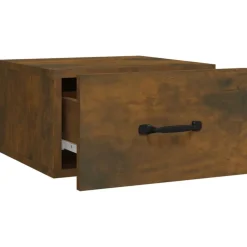 vidaXL Mesita de noche de pared 35x35x20 cm Roble ahumado