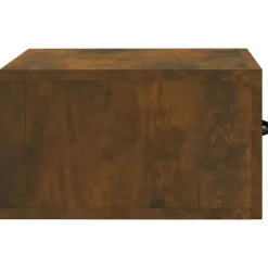 vidaXL Mesita de noche de pared 35x35x20 cm Roble ahumado