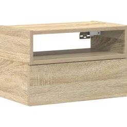 vidaXL Mesita de noche de pared color roble ahumado 45x26x28,5 cm Roble Sonoma Hot