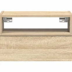 vidaXL Mesita de noche de pared color roble ahumado 45x26x28,5 cm Roble Sonoma Hot