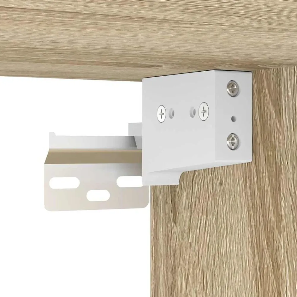 vidaXL Mesita de noche de pared color roble ahumado 45x26x28,5 cm Roble Sonoma Hot