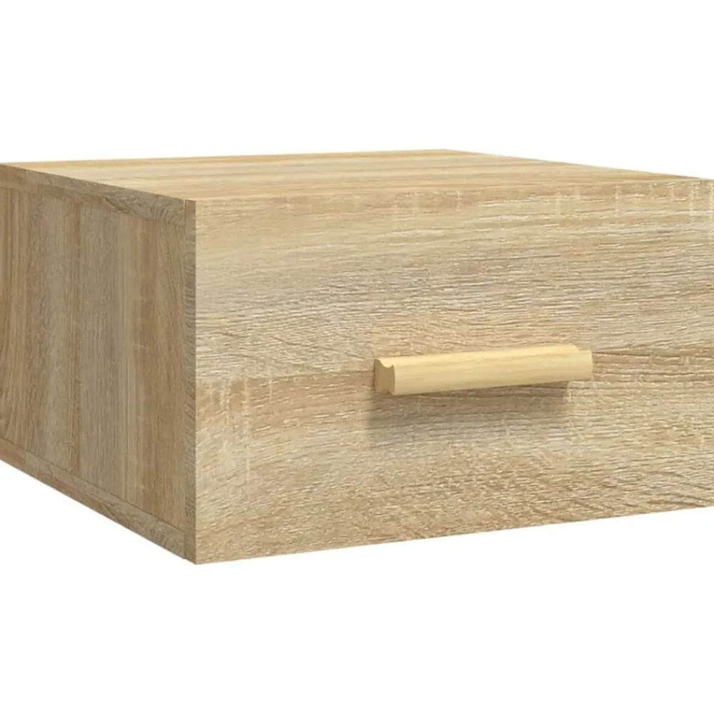 vidaXL Mesita de noche de pared color 35x35x20 cm Roble Sonoma Discount